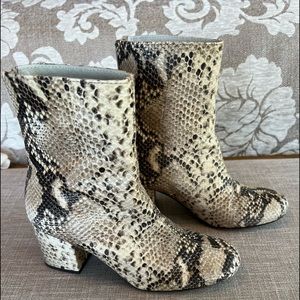 Free People Snake Skin Booties